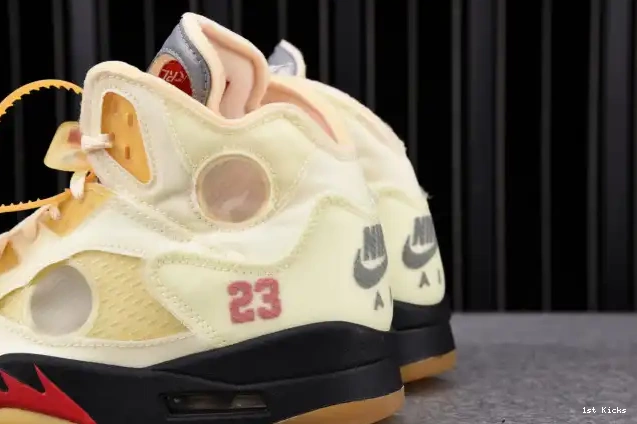 1st Kicks Jordan 5 DH8565-100 OFF-WHITE Retro Sail 0606
